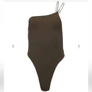 SER.O.YA Vestra One-Shoulder Green Bodysuit Size Mesium